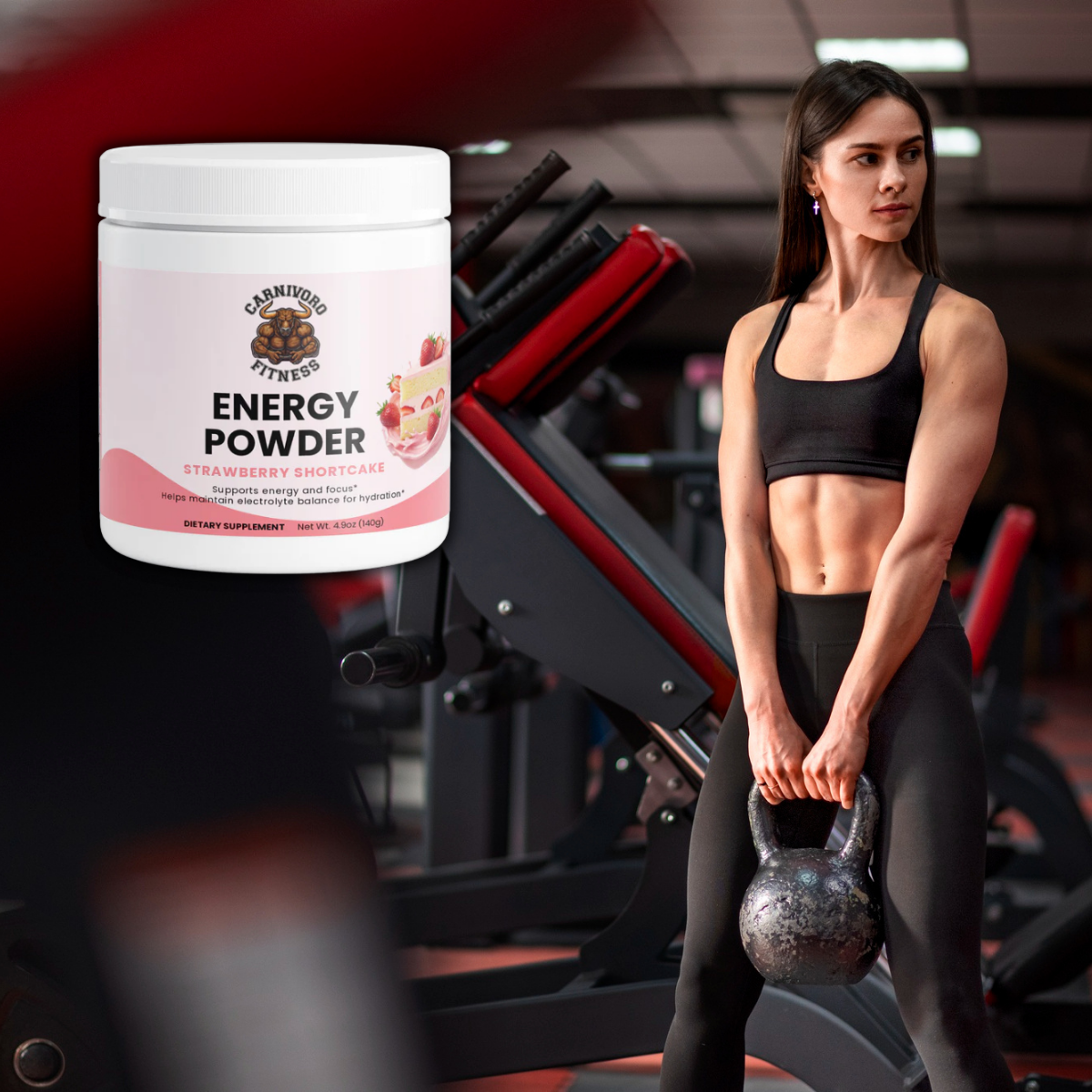 Energy Powder (Strawberry Shortcake)